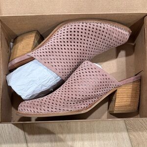 Jeffrey Campbell Pink Perforated Mules